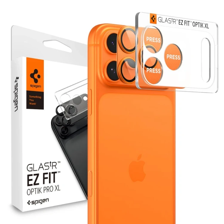 Osłona aparatu Spigen Optik Pro XL Glas.tr ez Fit Camera Protector do Apple iPhone 17 Pro Orange