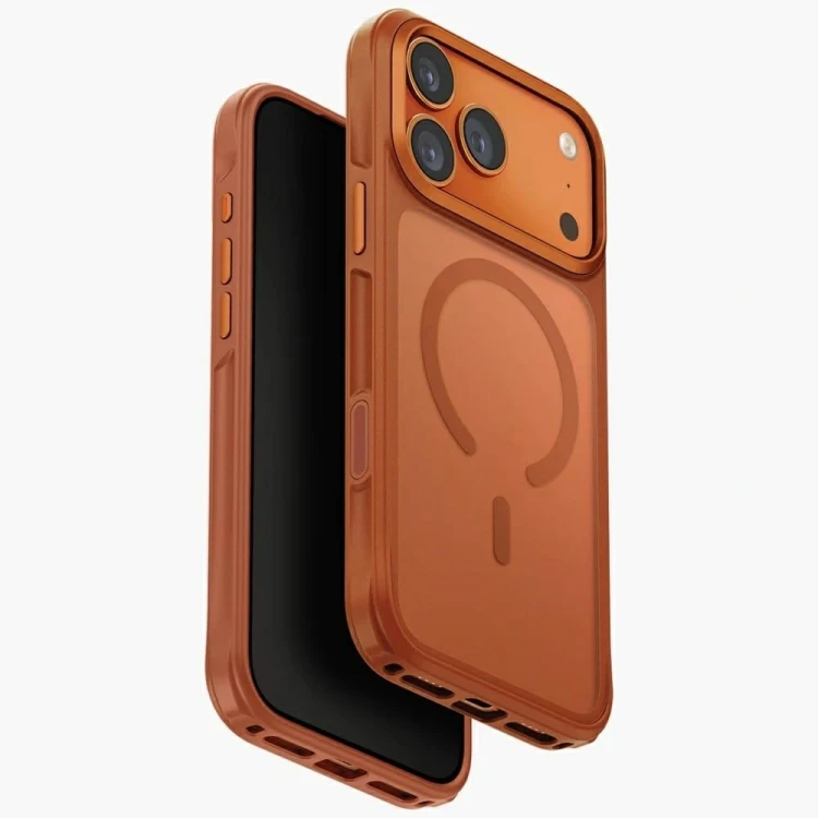 Etui UNIQ Veren do Apple iPhone 17 Pro MagClick Charging pomarańczowy