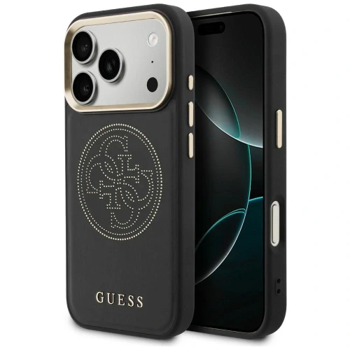 Etui Guess Perforated 4G MagSafe do Apple iPhone 17 Pro czarny