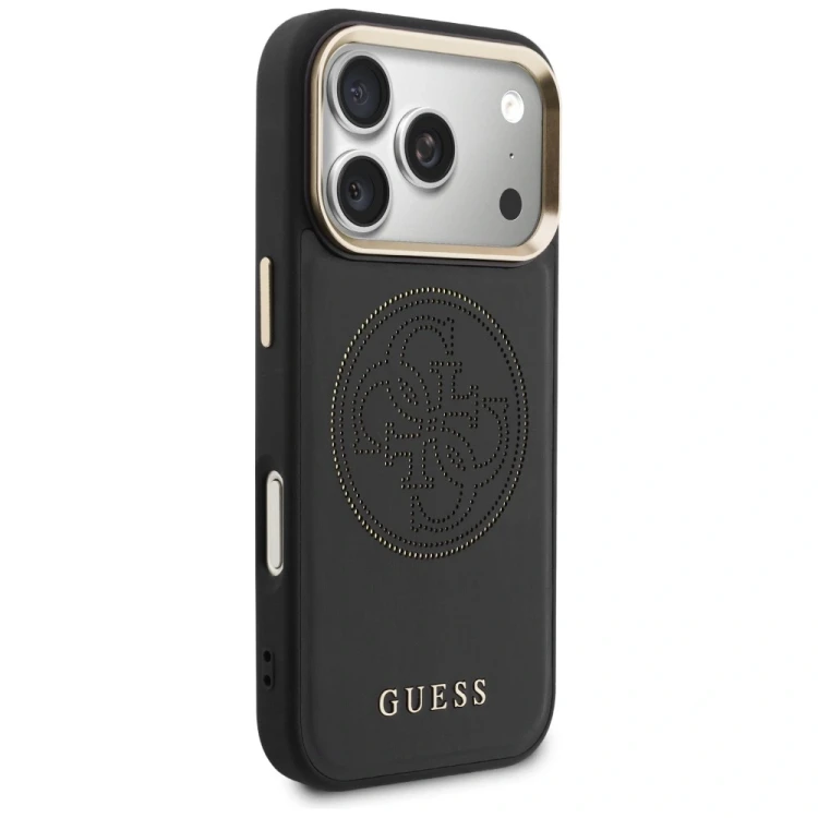 Etui Guess Perforated 4G MagSafe do Apple iPhone 17 Pro czarny
