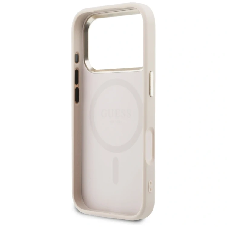 Etui Guess Perforated 4G MagSafe do Apple iPhone 17 Pro różowy