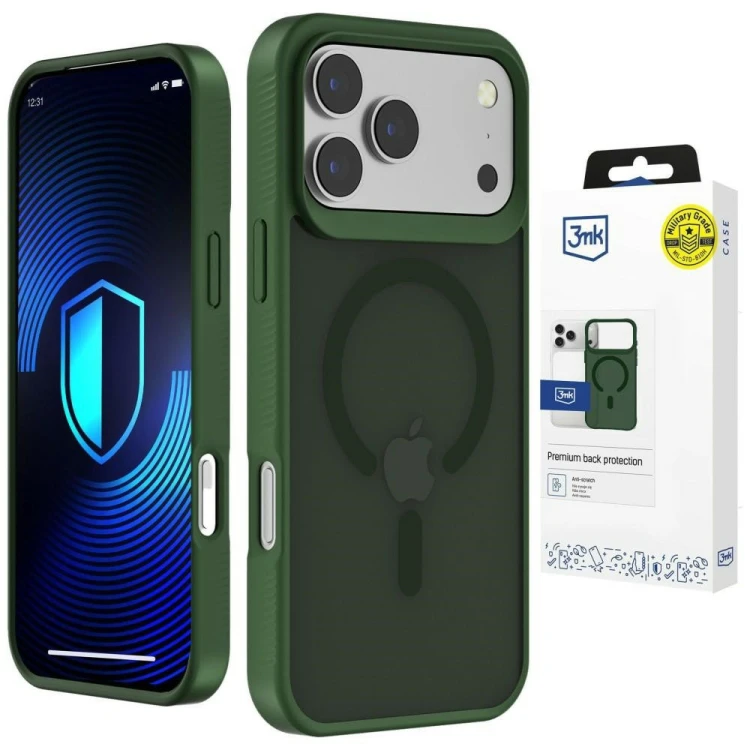 Etui 3MK Smoke MagCase do Apple iPhone 17 Pro zielony