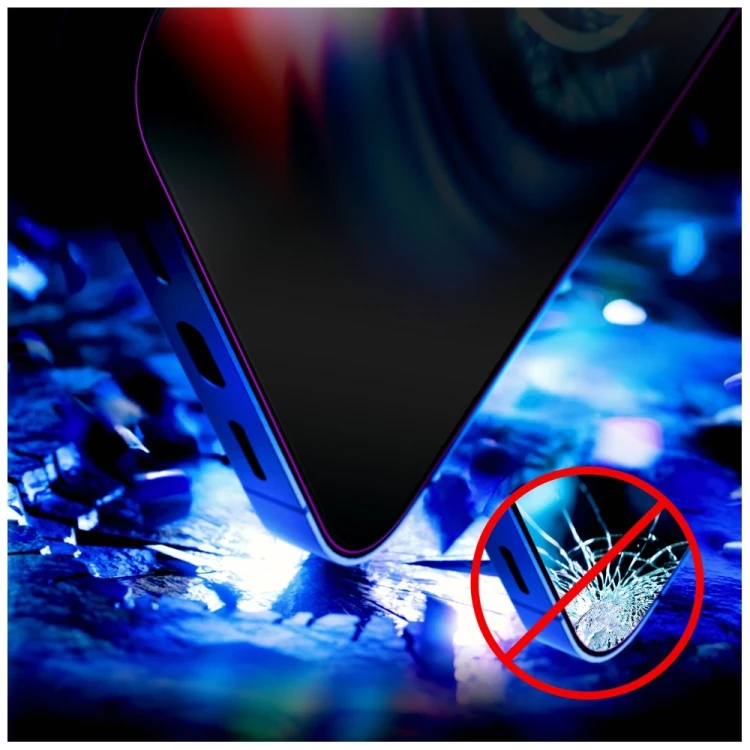 Szkło prywatyzujące 3MK HardGlass Max Privacy z aplikatorem do Apple iPhone 17 Pro czarny