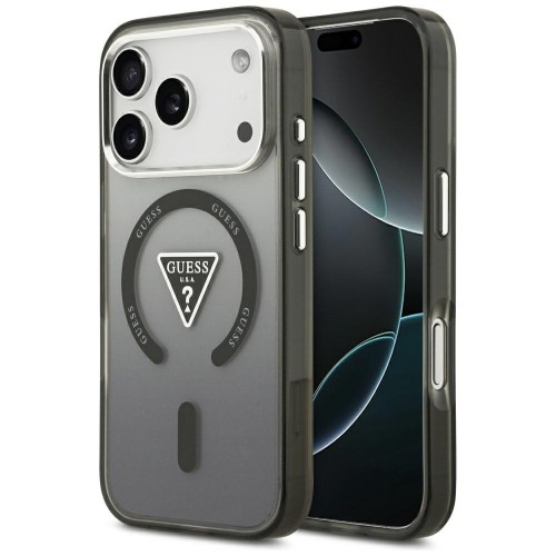 Etui Guess IML Gradient Triangle Logo MagSafe do Apple iPhone 17 Pro czarny