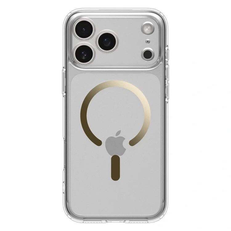 Etui Spigen Ultra Hybrid Mag MagSafe do Apple iPhone 17 Pro Max Clear/gold