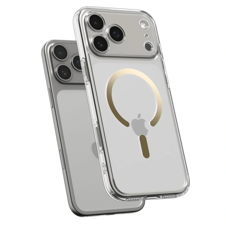 Etui Spigen Ultra Hybrid Mag MagSafe do Apple iPhone 17 Pro Max Clear/gold