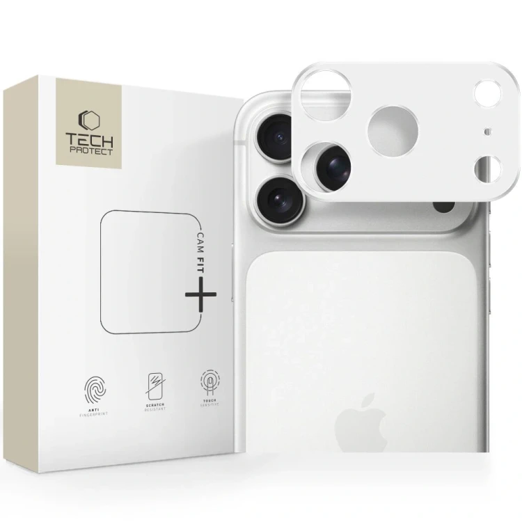Osłona aparatu Tech-Protect Camalloy Fit+ do Apple iPhone 17 Pro Silver