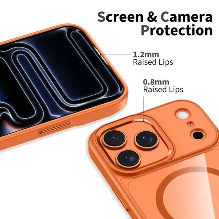 Etui Tech-Protect MagMat MagSafe do Apple iPhone 17 Pro Cosmic Orange/clear