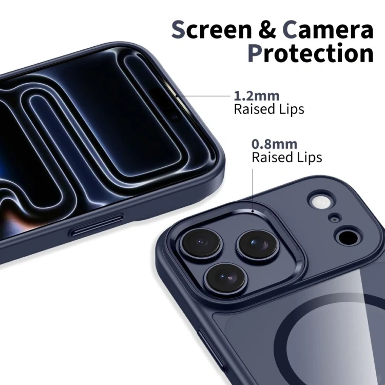 Etui Tech-Protect MagMat MagSafe do Apple iPhone 17 Pro Deep Blue/clear