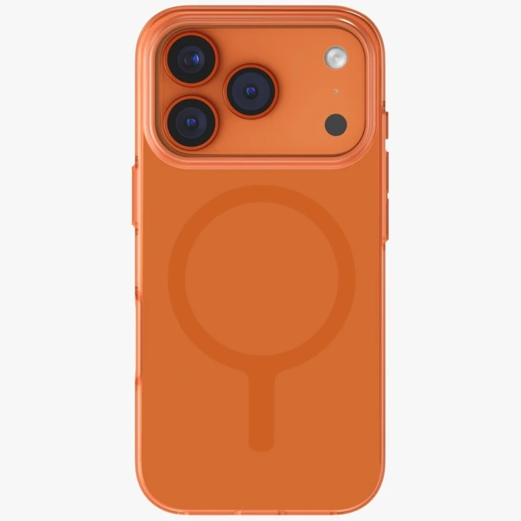 Etui UNIQ Clario do Apple iPhone 17 Pro Magclick Charging pomarańczowy
