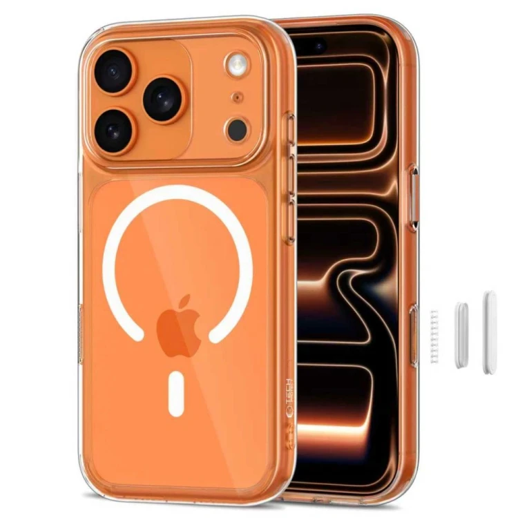 Etui Tech-Protect Magpeak MagSafe CC do Apple iPhone 17 Pro Clear