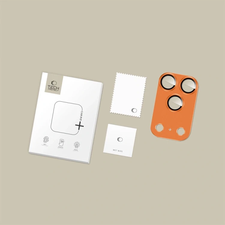 Osłona aparatu Tech-Protect Camfull Fit+ do Apple iPhone 17 Pro Cosmic Orange