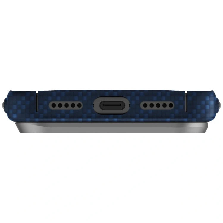 Etui UNIQ Keva EDGE do Apple iPhone 17 Pro Magclick Charging niebieski