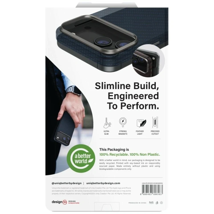 Etui UNIQ Keva EDGE do Apple iPhone 17 Pro Magclick Charging pomarańczowy