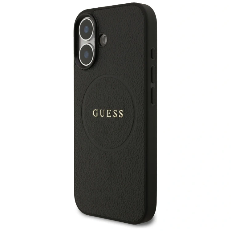 Etui Guess Grained Ring MagSafe do Apple iPhone 17 czarny