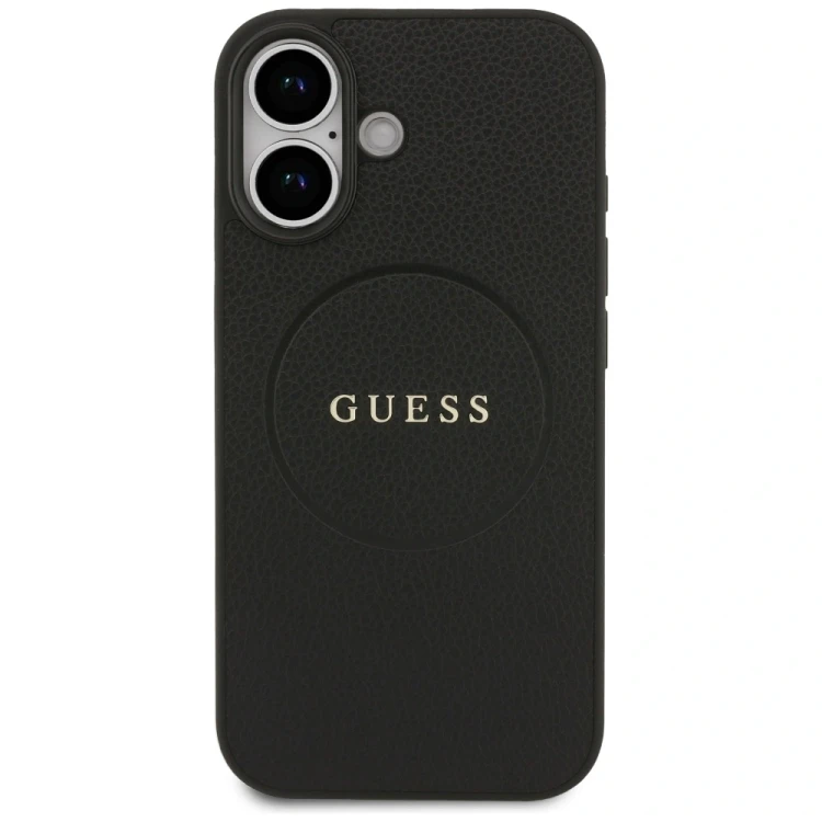 Etui Guess Grained Ring MagSafe do Apple iPhone 17 czarny