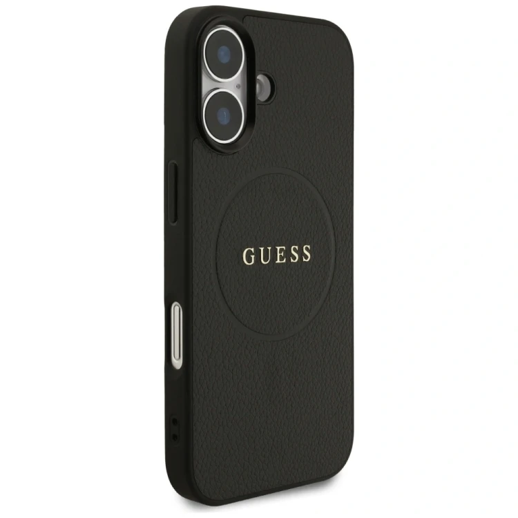 Etui Guess Grained Ring MagSafe do Apple iPhone 17 czarny
