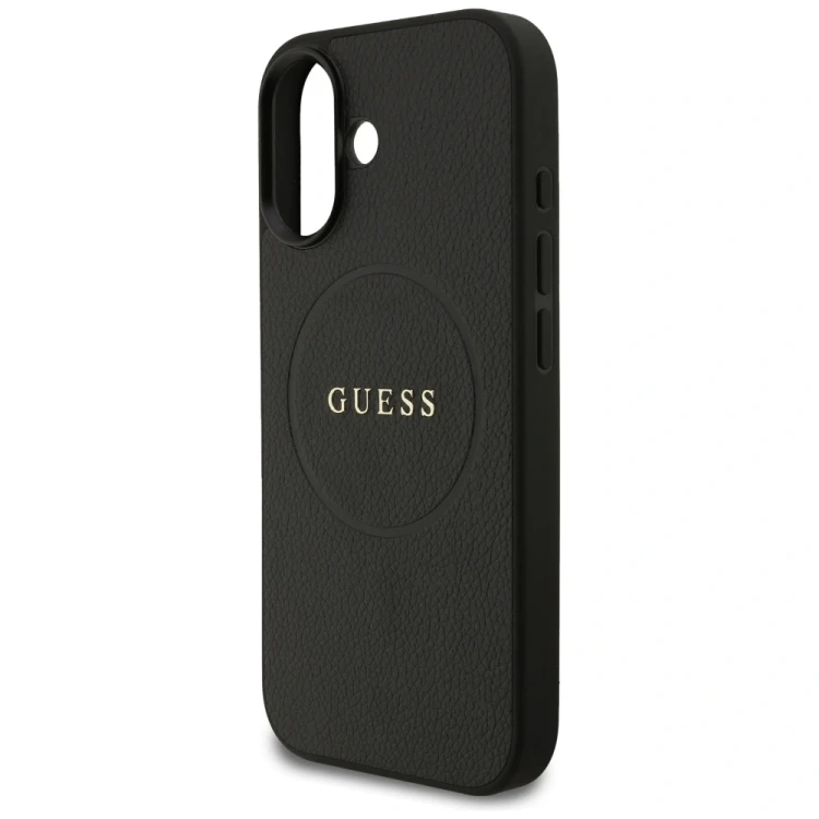 Etui Guess Grained Ring MagSafe do Apple iPhone 17 czarny