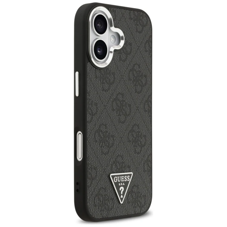 Etui Guess 4G Triangle Logo MagSafe do Apple iPhone 17 czarny srebrny