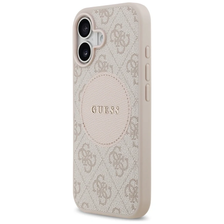 Etui Guess 4G Circle Classic Logo MagSafe do Apple iPhone 17 różowy