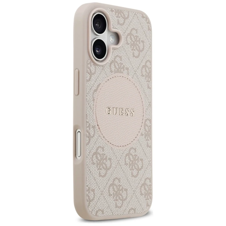 Etui Guess 4G Circle Classic Logo MagSafe do Apple iPhone 17 różowy