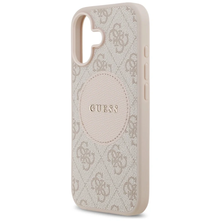Etui Guess 4G Circle Classic Logo MagSafe do Apple iPhone 17 różowy