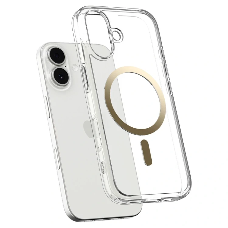 Etui Spigen Ultra Hybrid Mag MagSafe do Apple iPhone 17 Clear/gold