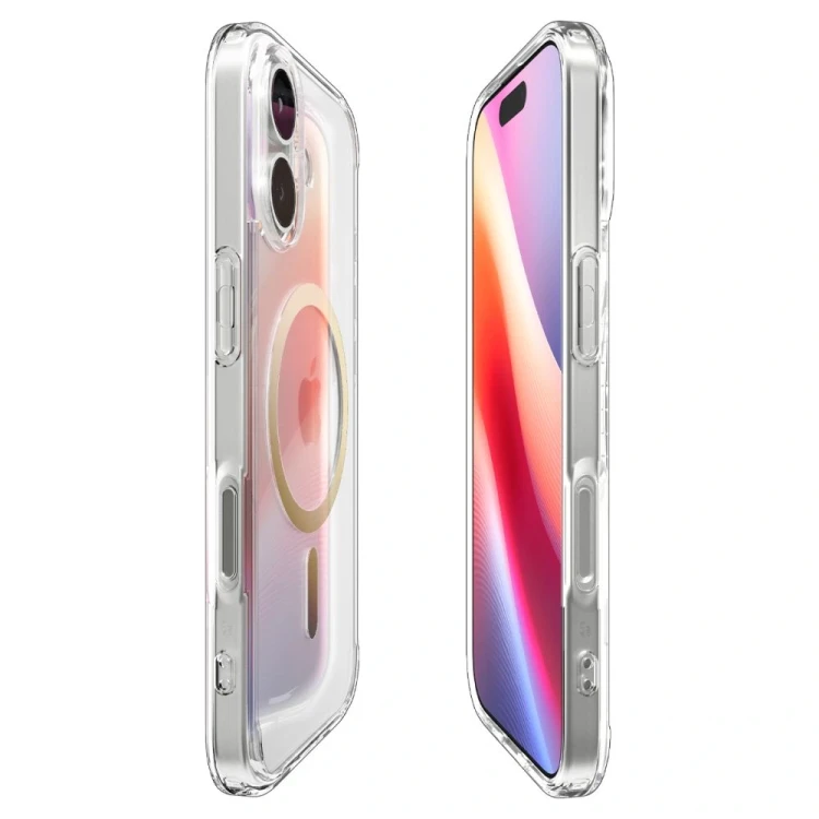 Etui Spigen Ultra Hybrid Mag MagSafe do Apple iPhone 17 Clear/gold