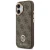 Etui Guess 4G Strass Logo & Big Strap Metal Buttons MagSafe do Apple iPhone 17 brązowy