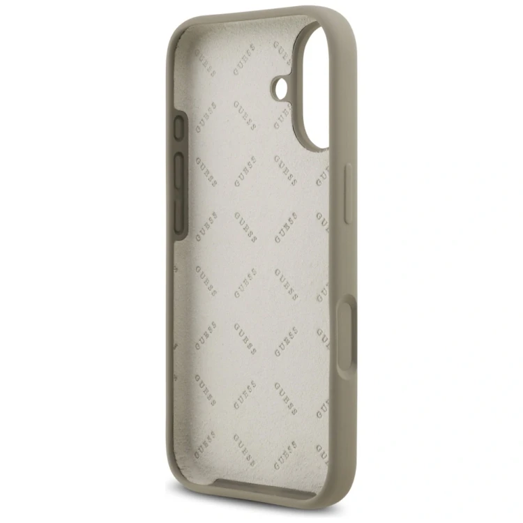 Etui Guess Silicone Big 4G Script do Apple iPhone 17 brązowy