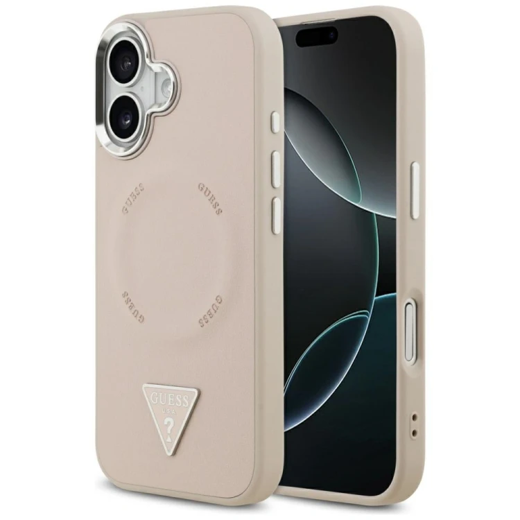 Etui Guess Triangle Logo MagSafe do Apple iPhone 17 różowy