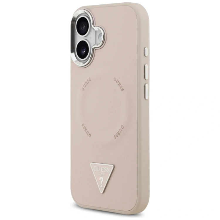 Etui Guess Triangle Logo MagSafe do Apple iPhone 17 różowy