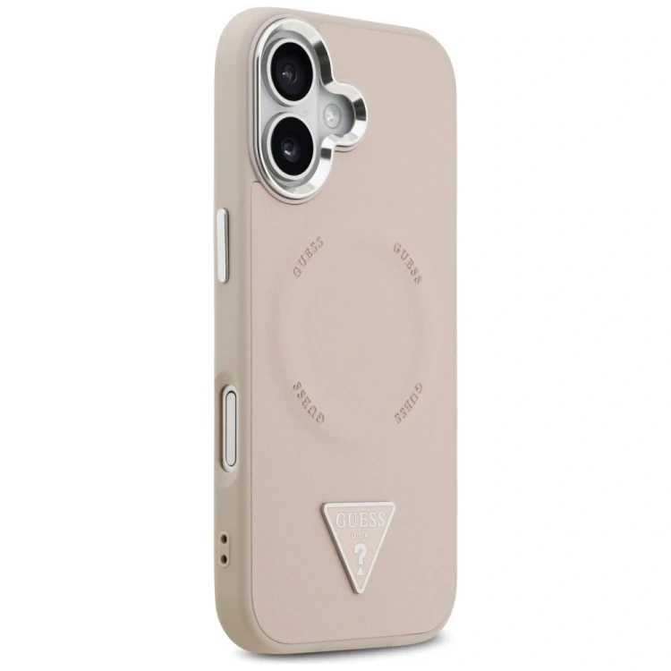 Etui Guess Triangle Logo MagSafe do Apple iPhone 17 różowy