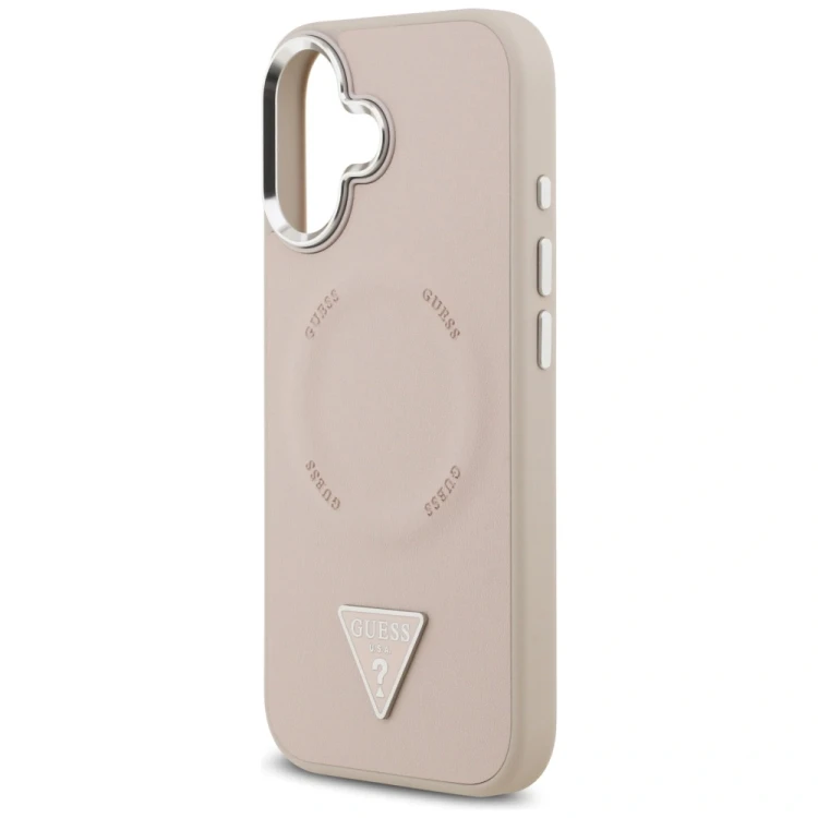 Etui Guess Triangle Logo MagSafe do Apple iPhone 17 różowy