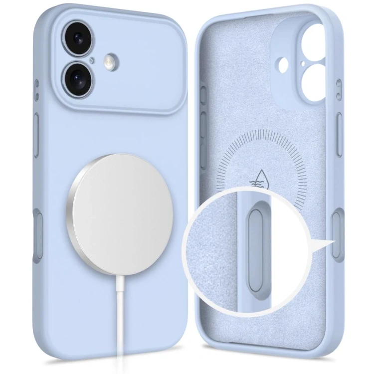 Etui Tech-Protect Silicone MagSafe do Apple iPhone 17 Mist Blue