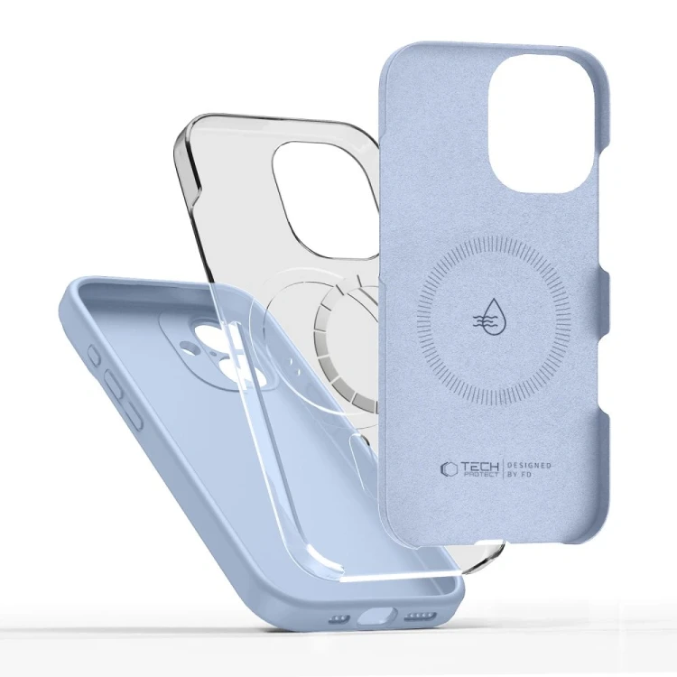 Etui Tech-Protect Silicone MagSafe do Apple iPhone 17 Mist Blue
