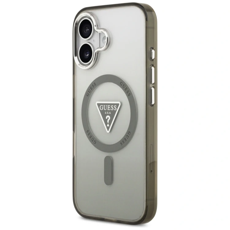 Etui Guess IML Gradient Triangle Logo MagSafe do Apple iPhone 17 khaki