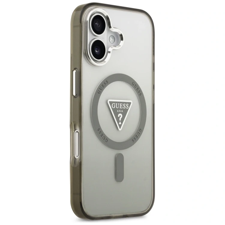 Etui Guess IML Gradient Triangle Logo MagSafe do Apple iPhone 17 khaki