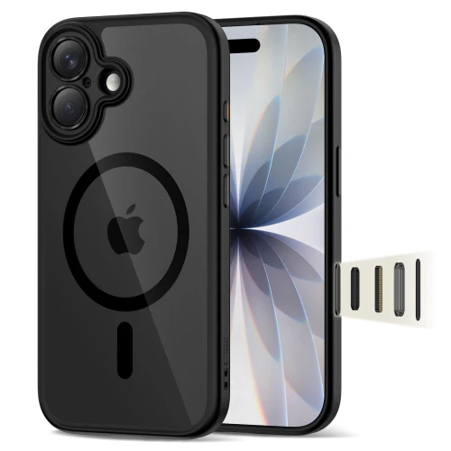 Etui Tech-Protect Magpeak MagSafe CC do Apple iPhone 17 Black/clear