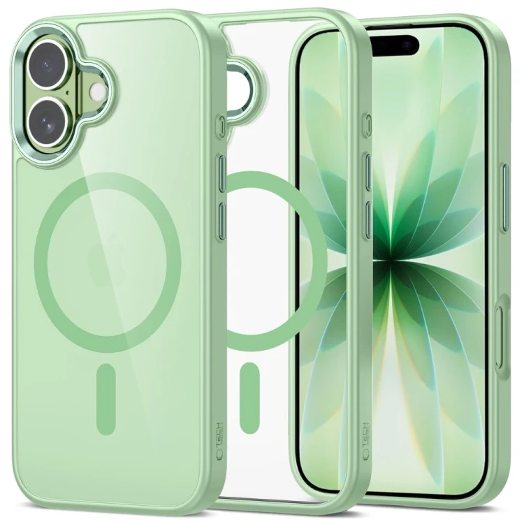 Etui Tech-Protect MagMat MagSafe do Apple iPhone 17 Sage/clear