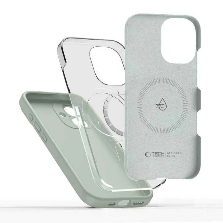 Etui Tech-Protect Silicone MagSafe do Apple iPhone 17 Sage