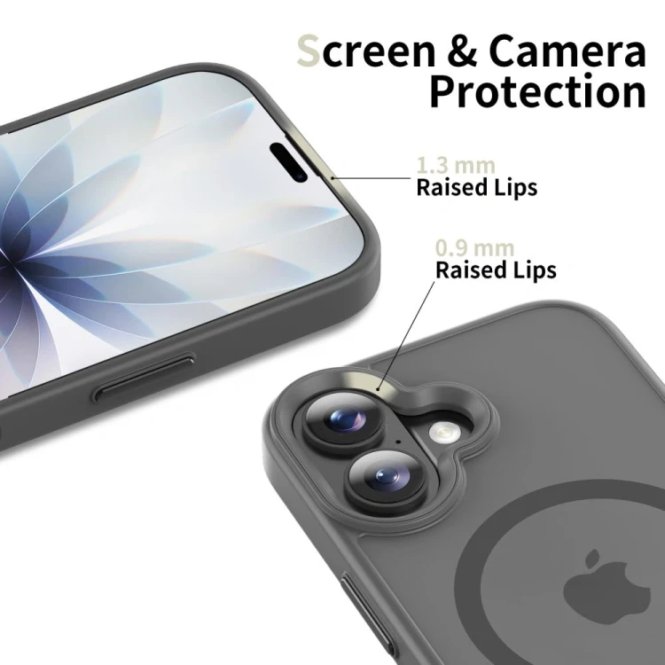 Etui Tech-Protect Magmat MagSafe do Apple iPhone 17 Matte Crayon Grey