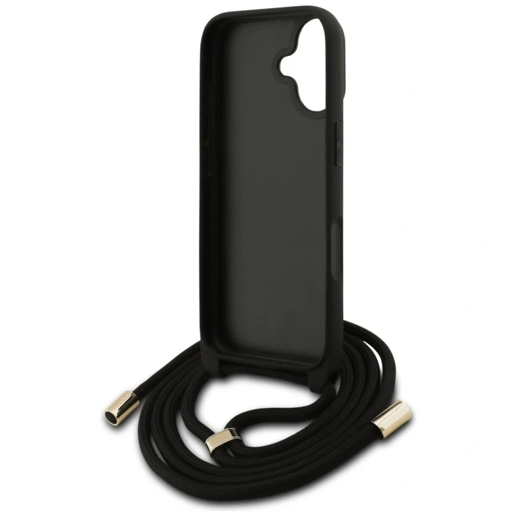 Etui Guess 4G Big Logo Cord Stap Crossbody do Apple iPhone 17 brązowy