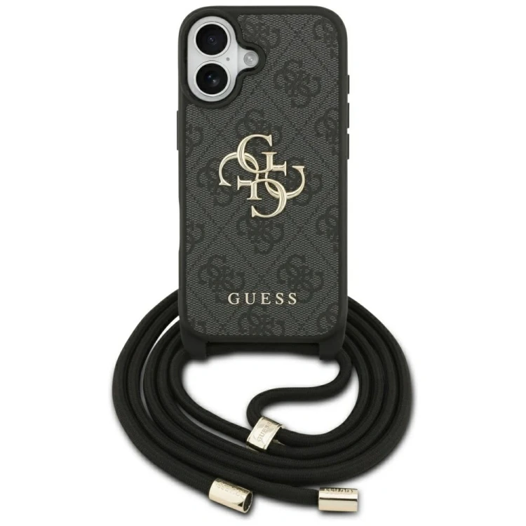 Etui Guess 4G Big Logo Cord Stap Crossbody do Apple iPhone 17 czarny