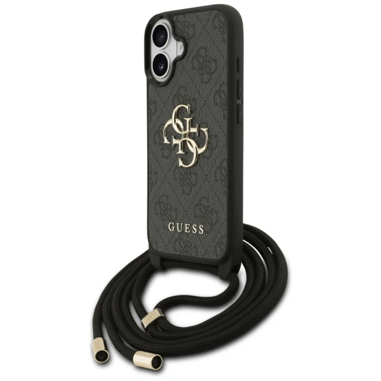 Etui Guess 4G Big Logo Cord Stap Crossbody do Apple iPhone 17 czarny