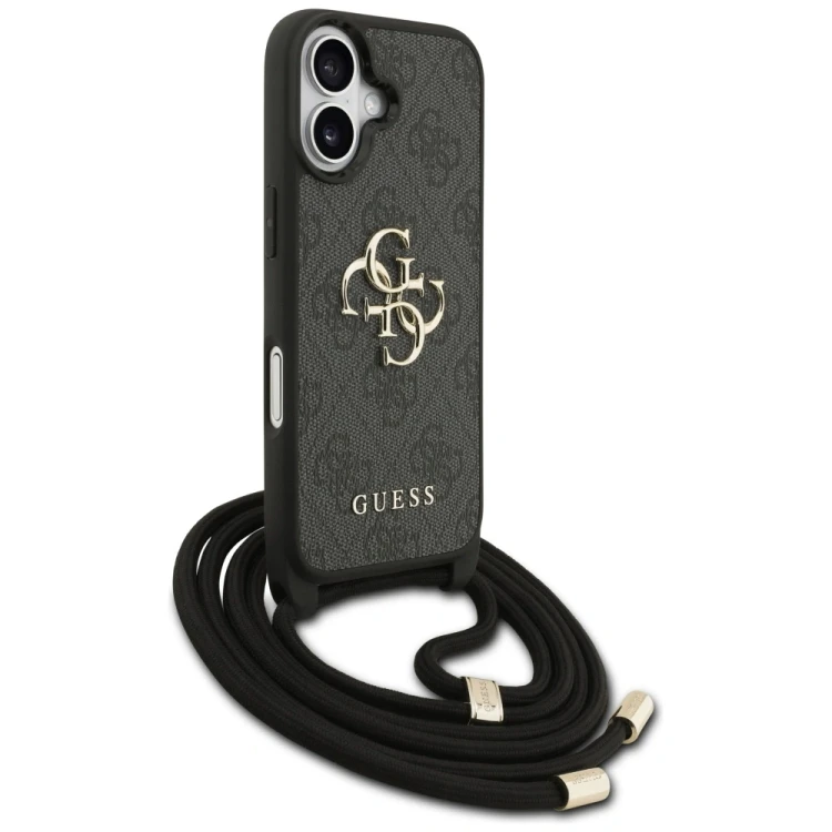 Etui Guess 4G Big Logo Cord Stap Crossbody do Apple iPhone 17 czarny