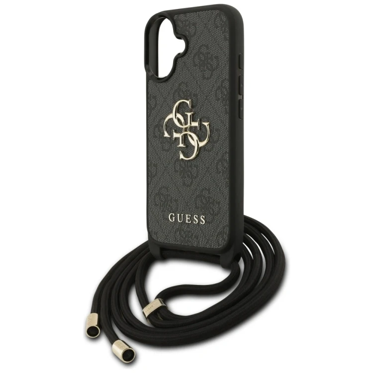 Etui Guess 4G Big Logo Cord Stap Crossbody do Apple iPhone 17 czarny