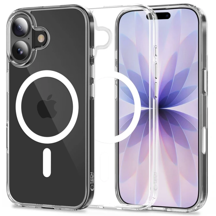 Etui Tech-Protect Flexair Hybrid CC MagSafe do Apple iPhone 17 Clear
