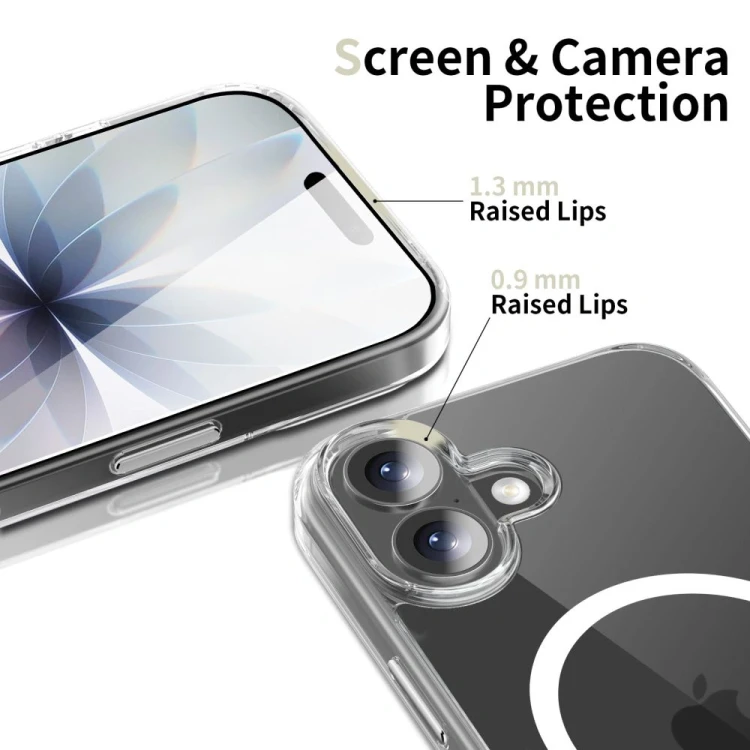 Etui Tech-Protect Flexair Hybrid CC MagSafe do Apple iPhone 17 Clear