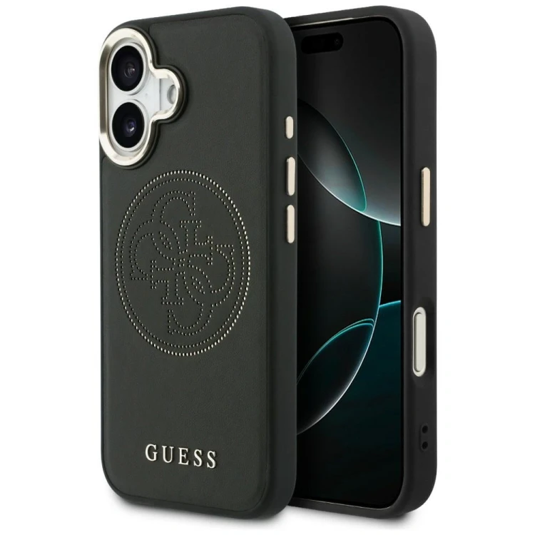 Etui Guess Perforated 4G MagSafe do Apple iPhone 17 czarny